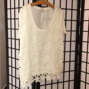 J crew large lace T-shirt